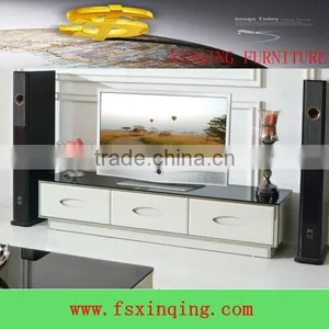 Modern Design Stainless Steel and Top Glass tv Stand E354 thumbnail-1
