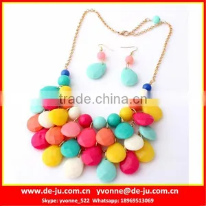 Fashionable Pearl Crystal Jewelry Plastic Necklace thumbnail-1