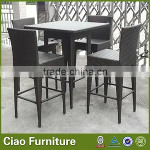 Bistro Club pe Rattan Bar Table and Chair thumbnail-1