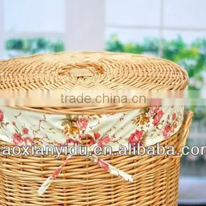 Household Furniture Zakka Storge Basket Wicker Waste Bin Country Style thumbnail-2