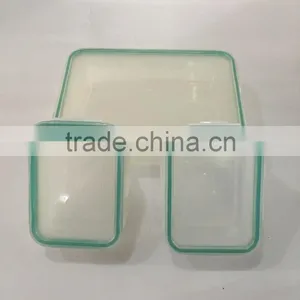Set of 3 Rect Air-tight Container Plastic Food Storage Box thumbnail-4