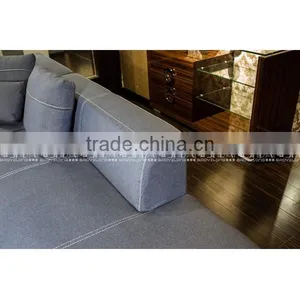 2016 Latest New L Shaped Sofa Designs Linen Fabric Sofa thumbnail-5