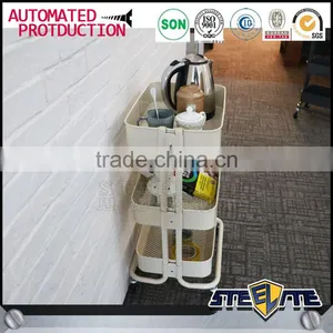 Steel Korean Furniture 3-tier Rack Kitchen Trolley thumbnail-4