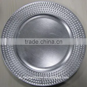 SILVER FOIL PP PLASTIC CHARGER PLATE thumbnail-1
