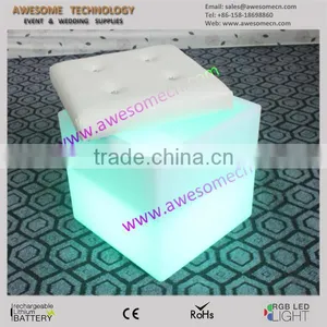 40cm Illuminated Modern LED Plastic Open Cube With Pad (cb470) thumbnail-4
