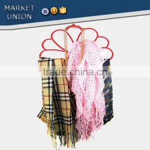 Antiskid Silk Scarf Flocked Velvet Hangers,excellent Silk Scarf Bound,ABS, Nylon Villi,Chrome Plated Hook thumbnail-1
