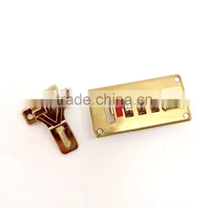 Smaller Combination Number Lock With Hasp for Pilot Case, Combination Lock With Push Buttom for Suitcase, Left Hand thumbnail-1