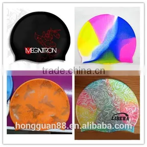 Express Silicone Ear Swim Cap / Waterproof Swimming Caps / Adult Swim Cap thumbnail-1