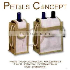 Jute Wine Bottle Bag thumbnail-1