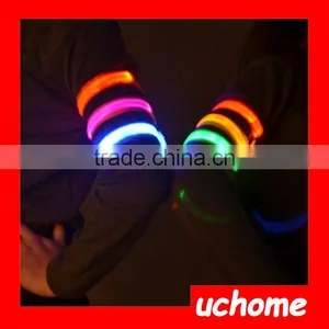 UCHOME Manufacture Directly Sell Reflective Armband Snap Wrap Arm Band,Colorful Flashing Armband With LED Light Arm Band thumbnail-1