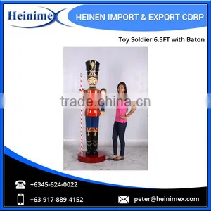 Toy Soldier 6.5ft With Baton - Traditional Christmas Decoration thumbnail-3