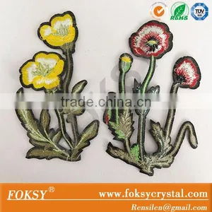 New Design Flowers Iron on Embroidered Patch for Clothing thumbnail-1