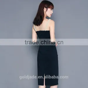 New Arrival 2016 High Quality Black Slip Dress Sexy Party Dress Evening Dress thumbnail-2