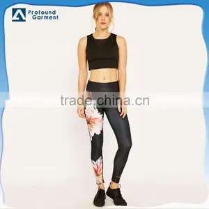 High Quality Slim Fit Yoga Ladies Printed Leggings Fitness Nylon Spandex thumbnail-1