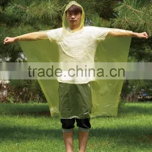 PE Disposable Waterproof Emergency Poncho With Different Colors thumbnail-3
