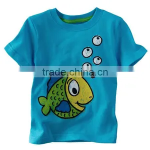 Brand New Boys T-shirts Kids Fish Cartoon Tops Children Clothes thumbnail-1
