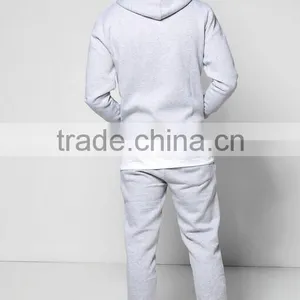 Cheap Wholesale Plain Tracksuit 100% Polyester Hoodie Tracksuit for Men thumbnail-2