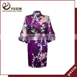 Satin Wedding Robes Silk Bridal Party Bathrobes Robe de Soiree RS1-0018 thumbnail-1