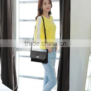 PU Leather Polyester Solid 82694 Girls Shoulder Long Strip Bag thumbnail-4