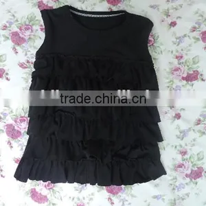 Baby Summer Hot Sale Girls Tank Top Icings Solid Color Cotton Clothes 2017 Wholesale Clothes Ruffle thumbnail-4