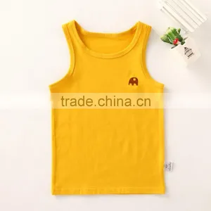 Wholesale Kids Cotton Vest Custom Print Baby Sleeveless Top thumbnail-2