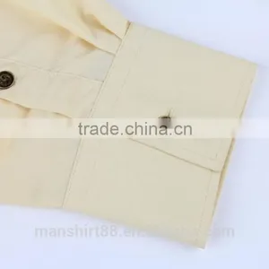 100% Cotton Long Sleeve Two Chest Pockets Men's Workwear Work Shirts thumbnail-2