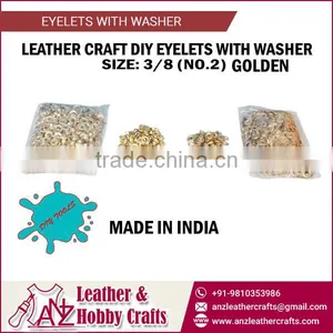 Golden Color Leather Craft Eyelets With Washer at Reasonable Price thumbnail-1