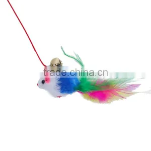 PlasticWand Pet Teaser Mouse Animal Green Bell thumbnail-2
