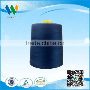100% Polyester Colored High Ternacity Spun Yarn for Shoes Jeans thumbnail-1