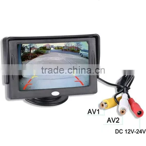 4.3 LCD Rear View Monitor License Plate Car Rear Backup Camera and Monitor Kit For Car,Universal Waterproof Rear-view thumbnail-4