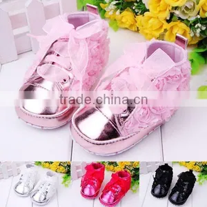 Fashion New Baby Girls First Walkers Flowers Shoes thumbnail-1