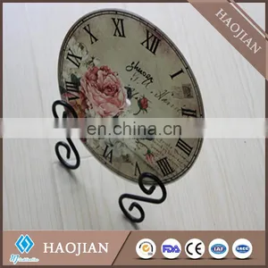 China Home Decor Wholesale Sublimation Blanks Glass Alarm Clock Wall Clock thumbnail-1