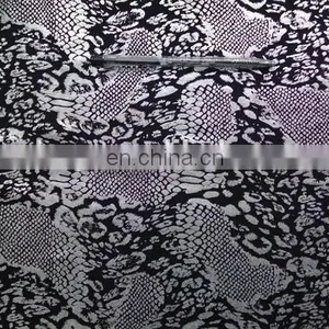 Winfar Textile Hot Sell 94% Polyester 6% Spandex Women Dress Python Silver Foil Scuba Print Knit Fabric thumbnail-4