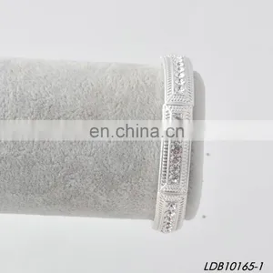Gold Silver Crystal Stretch Bracelet thumbnail-4