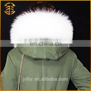 Factory Wholesale Price Long Hair Genuine Colorful Raccoon Fur Collar thumbnail-4