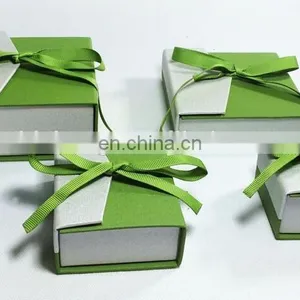 Book Shape Jewelry Green Mini Can Carry Bowknot Gift Box thumbnail-2