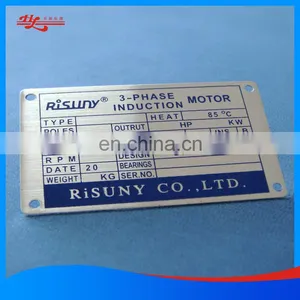 OEM Etching and Printing Metal Nameplate for Industrial thumbnail-1