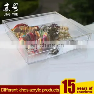 Clear Square Pmma Plexiglass Jewelry Box Case Acrylic Jewelry Box thumbnail-4