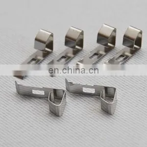 High Quality Stamping Metal Flat Sheet Flexible Nickel Plated Customized Steel Pipe Spring Clip thumbnail-1