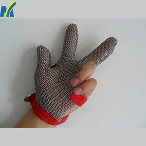 Stainless Steel Garments Cutting Hand Safe Gloves With Three Fingers Targeted Protection thumbnail-2