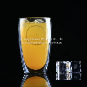 2018 Hot Selling Reusable Heat Resistant Clear Double Wall Glass Coffee Cup thumbnail-1