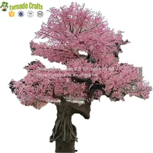6.7m Large Outdoor Fiberglass Trunk Garden Decoration Artificial Cherry Blossom Tree thumbnail-1