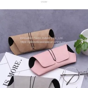 Graceful and Elegant Leather Glasses Holder; Simple, Creative and Personalized Soft Case thumbnail-2