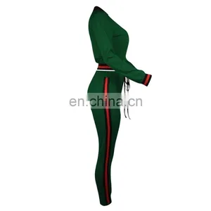 Women Sexy Letter Printing Crop Top Workout Legging Casual Tracksuit Set thumbnail-6