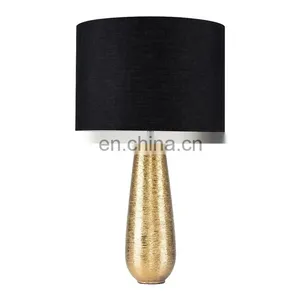 Novel Indoor Lighting Custom Luxury Gold Ceramic Base Office Modern Table Lamps for Reading Study thumbnail-1