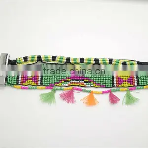 Wholesale Bohemian Tassels Mini Beaded Woven Bracelet thumbnail-1