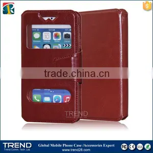 High Quality Smartphone Universal Magnetic Wallet Flip Leather Case thumbnail-2
