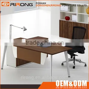 Modern Home Office Furniture Desk Leather Melamine Wooden Executive Office Counter Desk With File Cabinet thumbnail-3