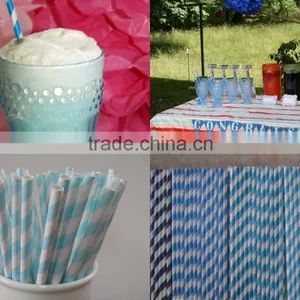 Striped Paper Straws for Baby Shower in Various Patterns thumbnail-1