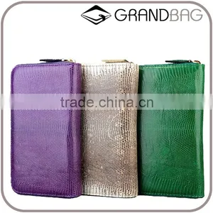 Exotic Cabrite Skin Leather Lady Evening Clutch Bag Hand Bag Leather Wallet thumbnail-1